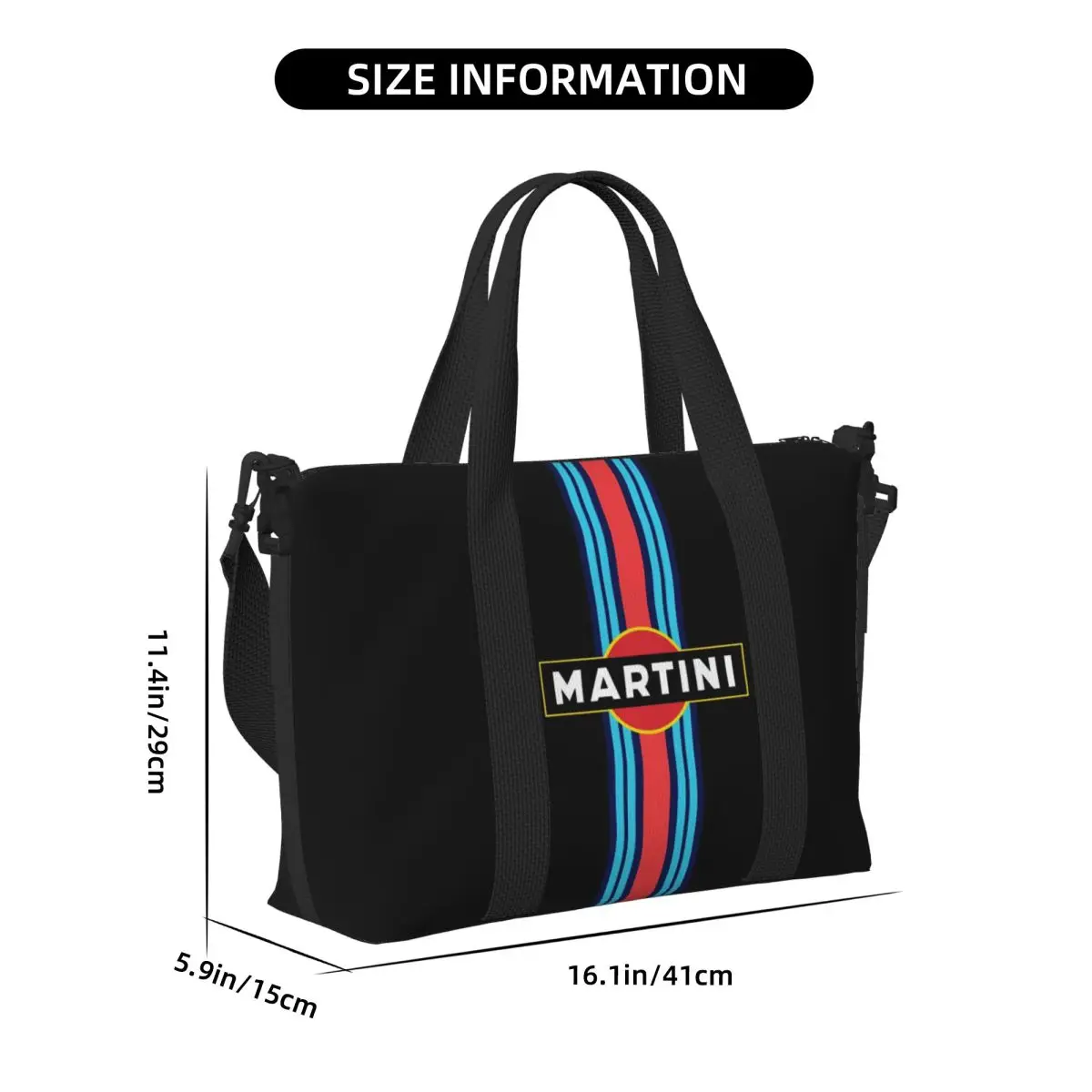 M-Martini Racing Multi functional portable crossbody travel bag, combining fashion and practicality, easily holding your world