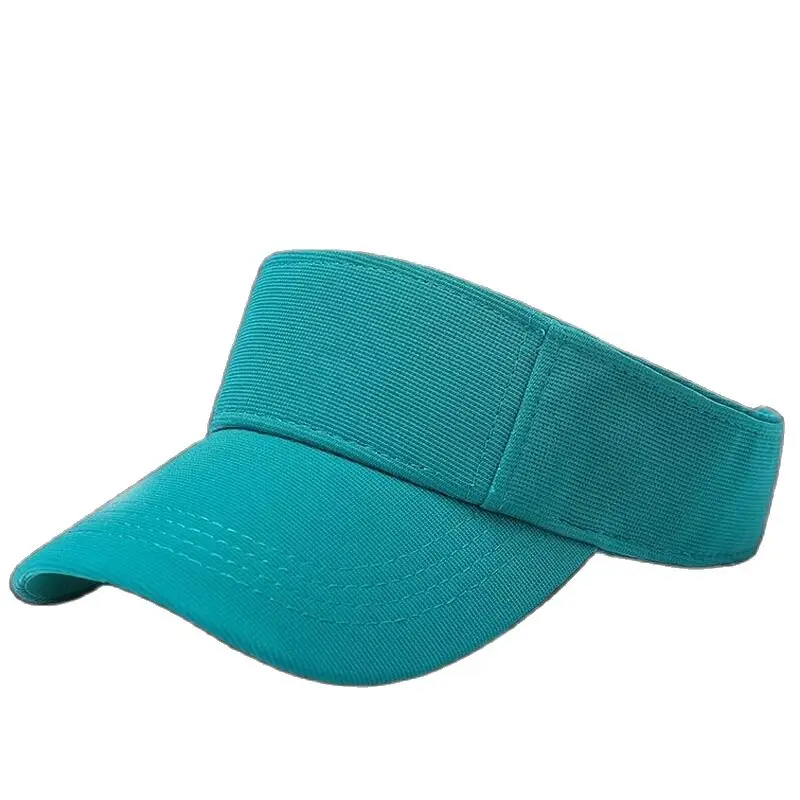 Plain Summer Sun Visor Caps Running Tennis Golf Visor Hats Sporty Style Black White Royal Blue Khaki Dusty Pink_voghion.com