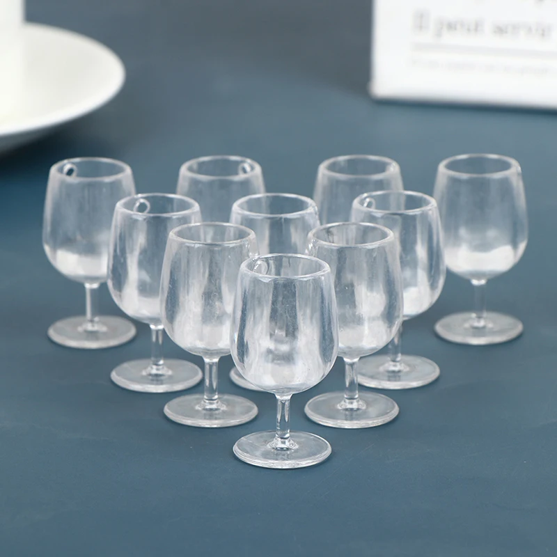 

10Pcs 1/6 Dollhouse Miniature Wine Cups Dolls House Kitchen Accessories Decoration Kids Play Toys Gifts