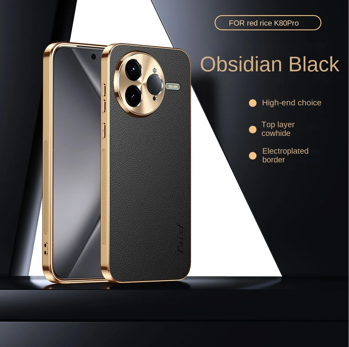 Luxury PU Leather Plating Lens Protective Back Cover Case - Premium Phone Shell