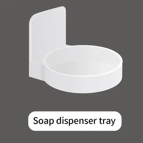 

Wall Mounted Soap Dispenser Tray Accessory Tools Without Drilling 1PC
