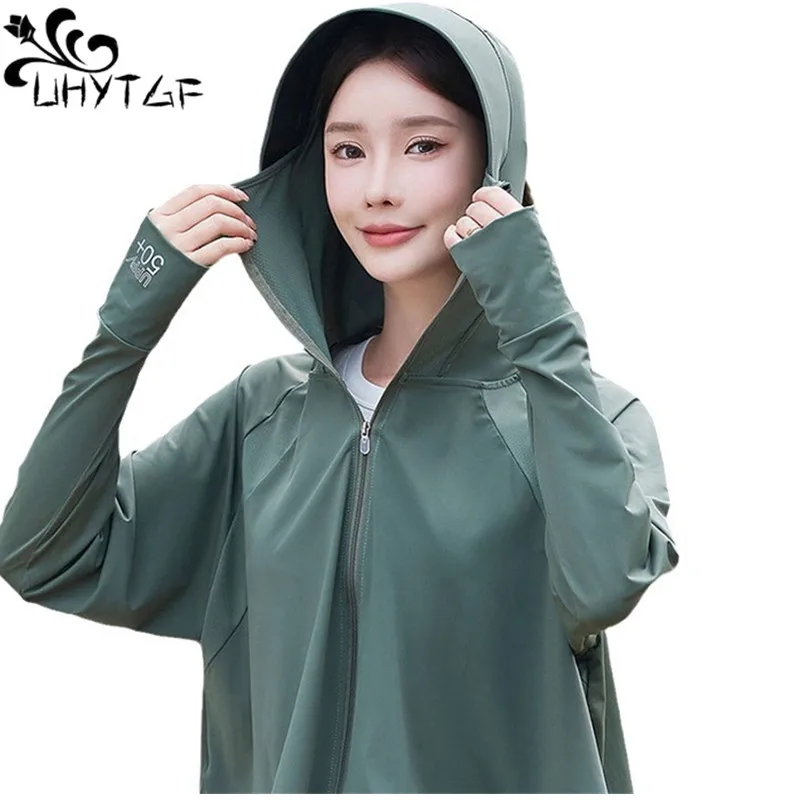 

Sunscreen Clothing Women's Summer Large Eaves Shade Outdoor Riding Hand Protective Anti-Ultraviolet Ice Silk Sunscreen Coat 2515