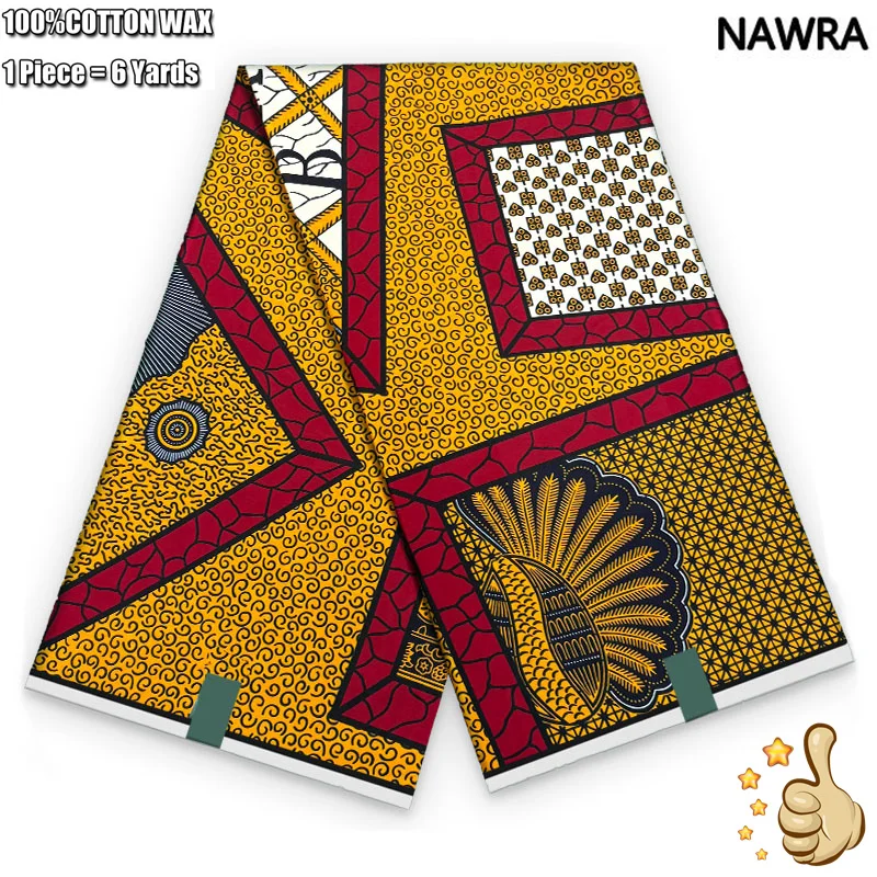 2026 New Arrival Guaranteed Veritable Original African Real Wax Fabric Ghana Style Ankara Wax Prints Fabric 100% Cotton Pagne, view 6