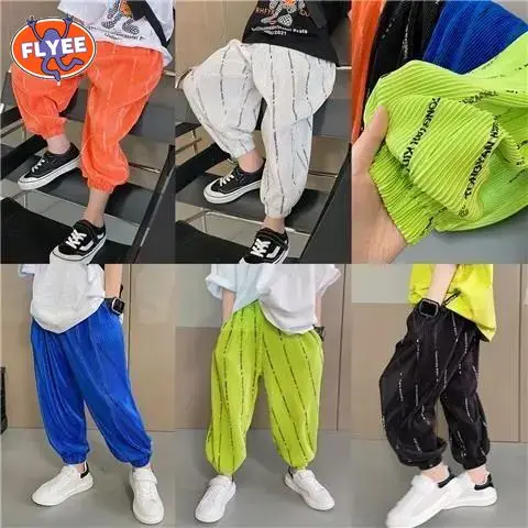 

Брюки детские спортивные длинные унисекс, прямые штаны, Повседневная дышащая детская одежда