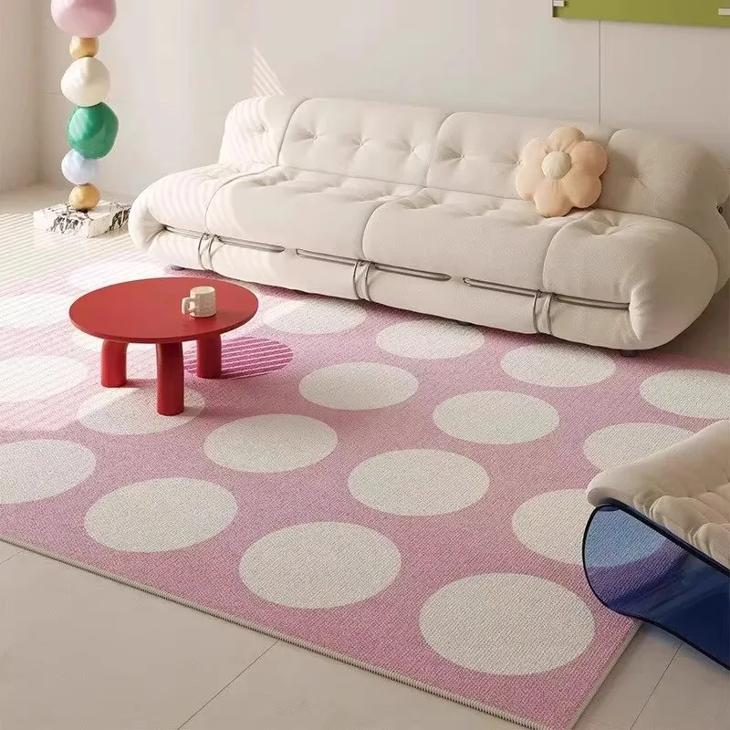 Modern Minimalist Living Room Carpet Creative Geometric Polka Dot Print Bedroom Rug Large Area Home Decorative Coffee Table Mats