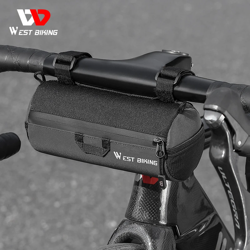 West Biking YP0707361 Bolso para manillar de bicicleta altamente reflectante, bolso de hombro portátil para ciclismo, MTB, bicicleta de carretera, Scooter, bolsas de herramientas delanteras