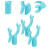 3 Pcs Home Clothes Rod Connector Aluminum Alloy Telescopic Pole Drying Heads Plastic 4