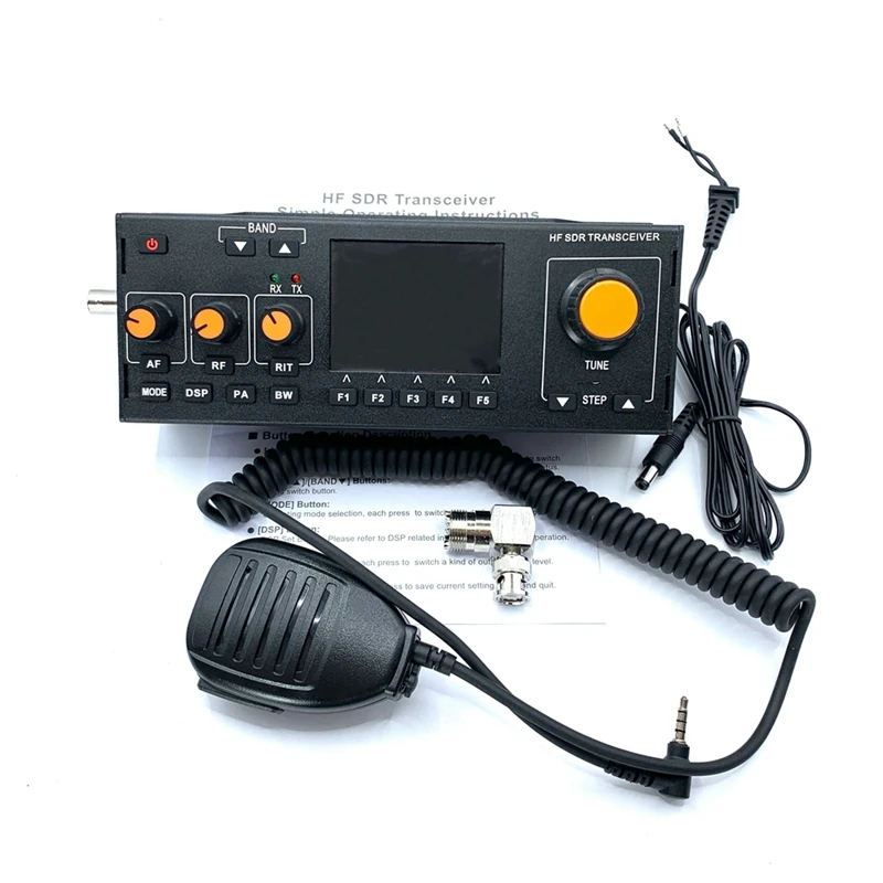 

RS-918 Plus HF SDR Transceiver MCHF-QRP Transceiver Amateur Shortwave Radio With Microphone Charger 3.4AH