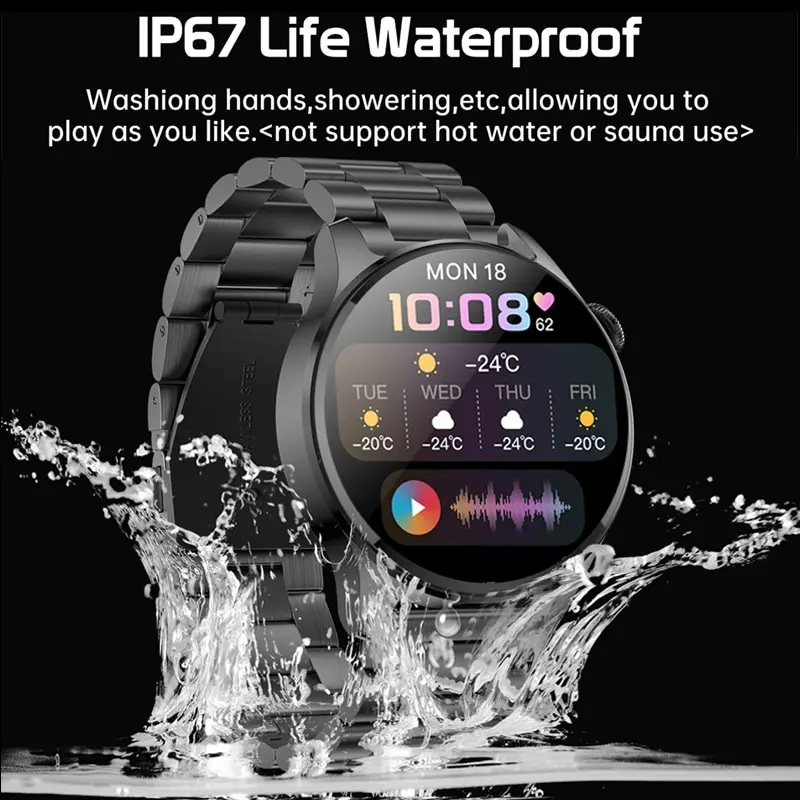 2024 LIGE Bluetooth Call Smart Watch Men Full Touch Sport Fitness Watches Men Waterproof Heart Rate Smartwatch Man Android IOS