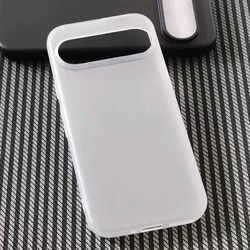 Sleek Matte Clear TPU Soft Silicone Phone Back Cover - Ultra Slim & Lightweight Case for Pixel 9 (Matte transparent)