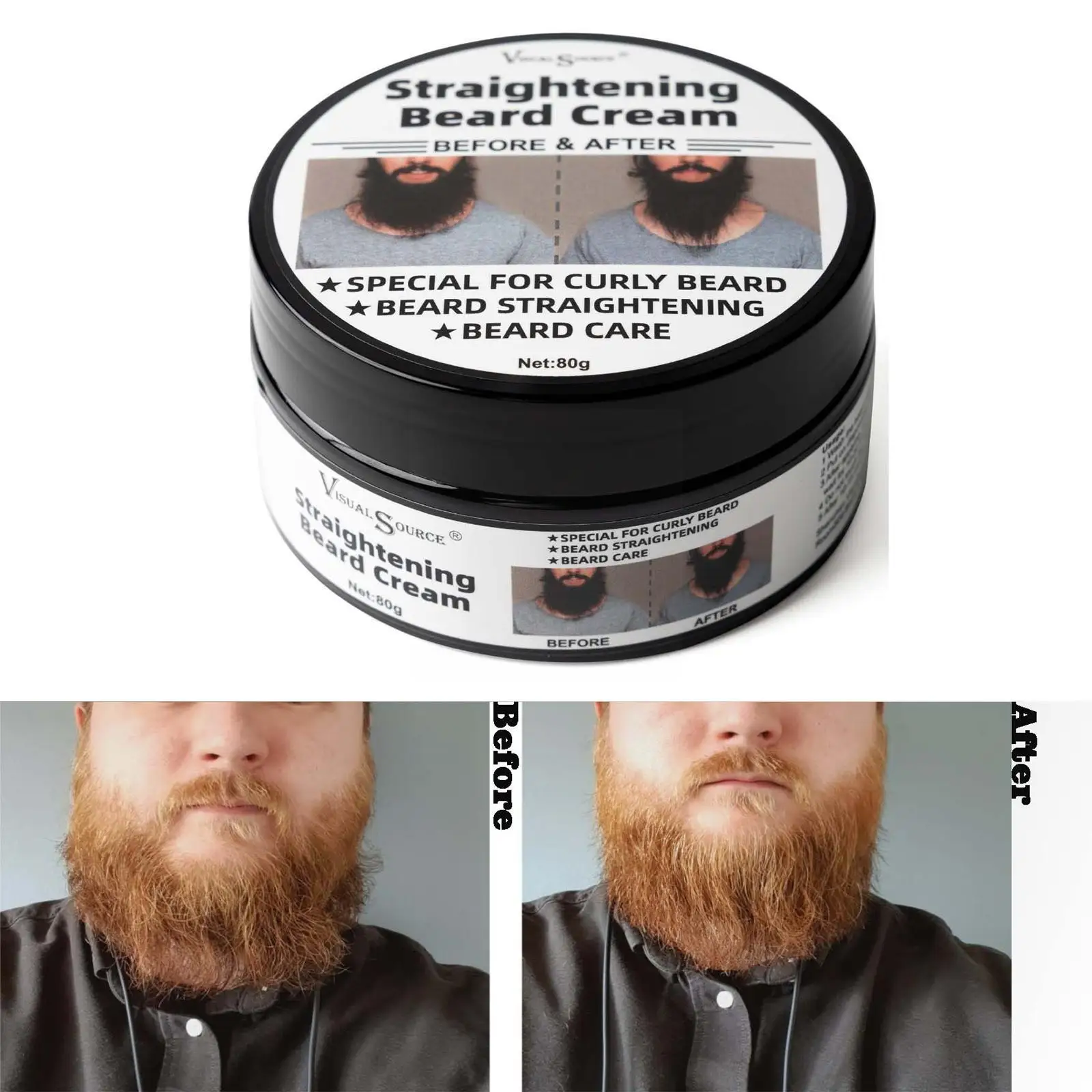 Beard Balm Wax Mustache Ointment Cream Oil Conditioner Styling G9S4