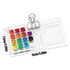 Watercolor Paint Palette Case Multi-compartment Acrylic Tray Travel Watercolor Tray Palette for Traveling Outdoor Home Offices 6