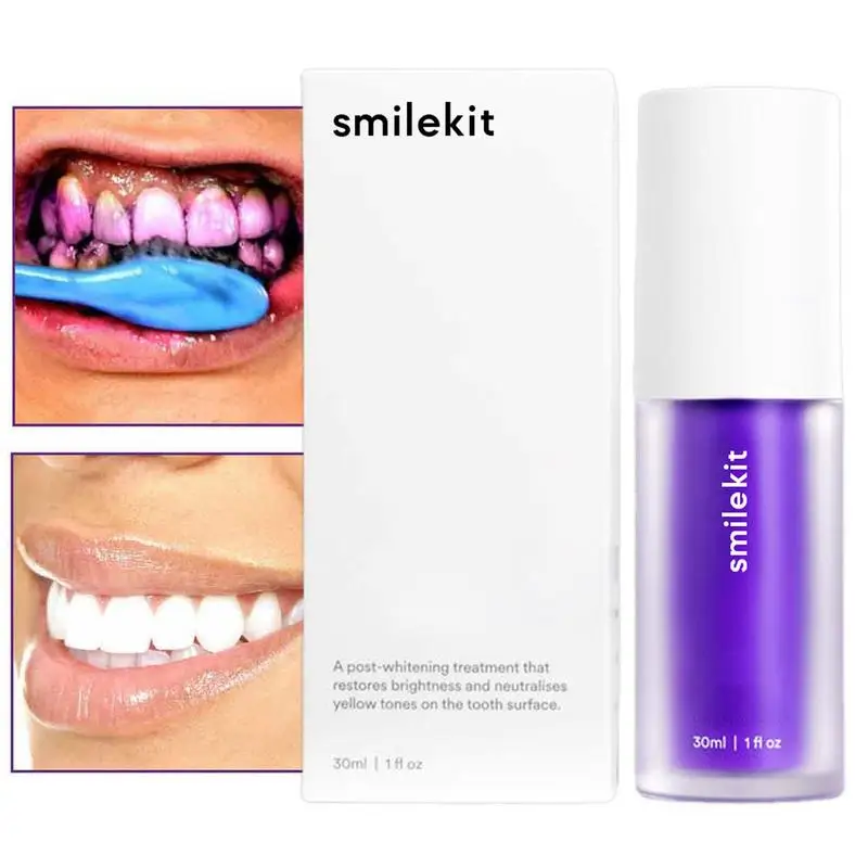 30ml Purple Color Corrector Toothpaste Teeth Whitening