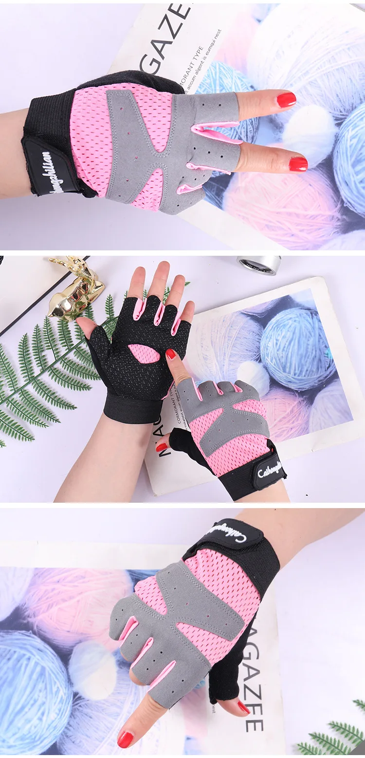 Description Picture 6 of itemCycling Fitness Gloves for Men Women Gym Motorcycle Summer Bicycle Fingerless Anti-slip Sports Weightlifting Breathable Gloves