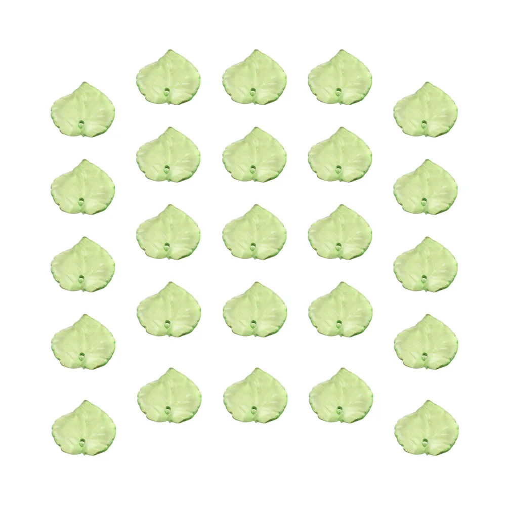 

200Pcs Leaf Charms Pendant Transparent Green Leaf Bead Charms Keychain Earring Charms for DIY Craft Jewelry Bracelets Necklace