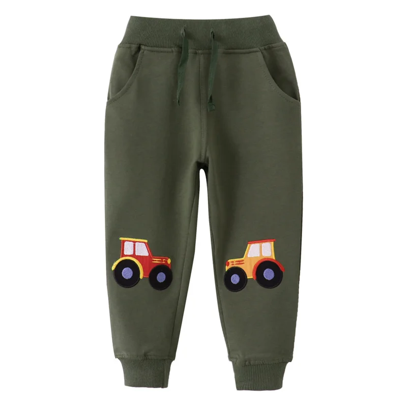 2-7T Cars Embroidery Baby Sweatpants Autumn Boys Girl Trousers Pant Drawing Clothes Pants Boys Kids Wear