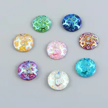 

60pcs 12mm AB Leopard Round Flatback Resin Rhinestones Beads DIY Craft Scrapbooking Phone Shell Decor Bags Shoes Handmade Art