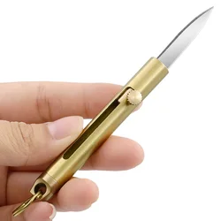 EDC – MINI couteau de randonnée, pêche, chasse, coupe de papier, arme d'auto défense, porte clés, outil de survie, Camping en plein air, sécurité 