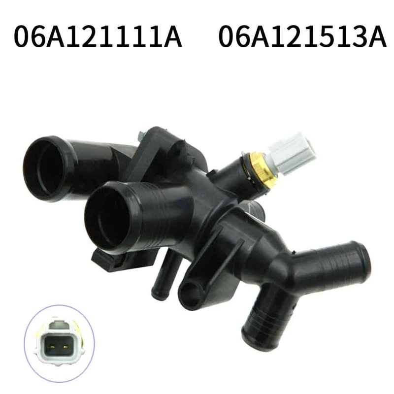

1 Piece Thermostat Housing Temp Sensor Black ABS For VW Golf Mk4 1.6 06A121111A /06A121513A