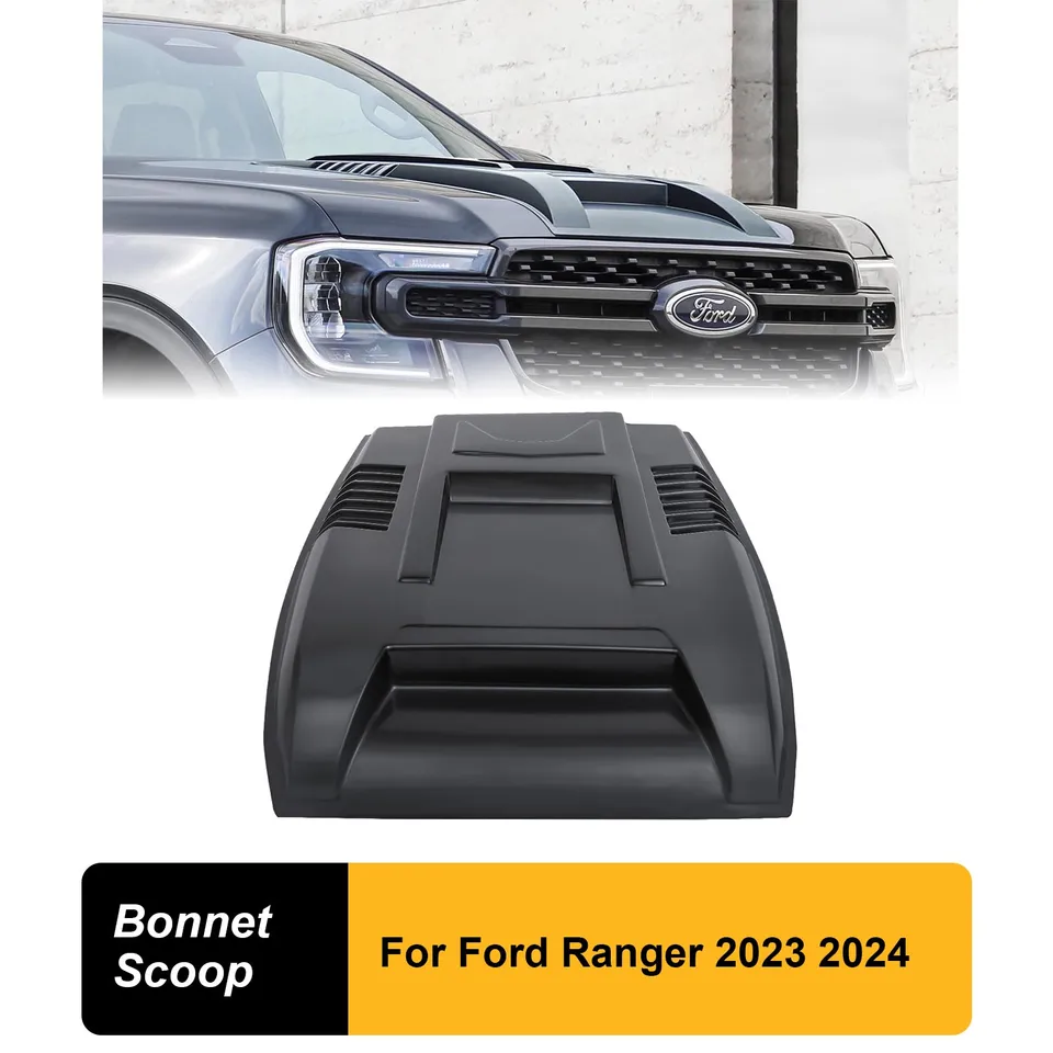 Enjoliveur De Capot Prise D'air Pour Ford Ranger Wildtrak 2015-2023 - Noir ABS, Neuf, Garantie 2 Ans
