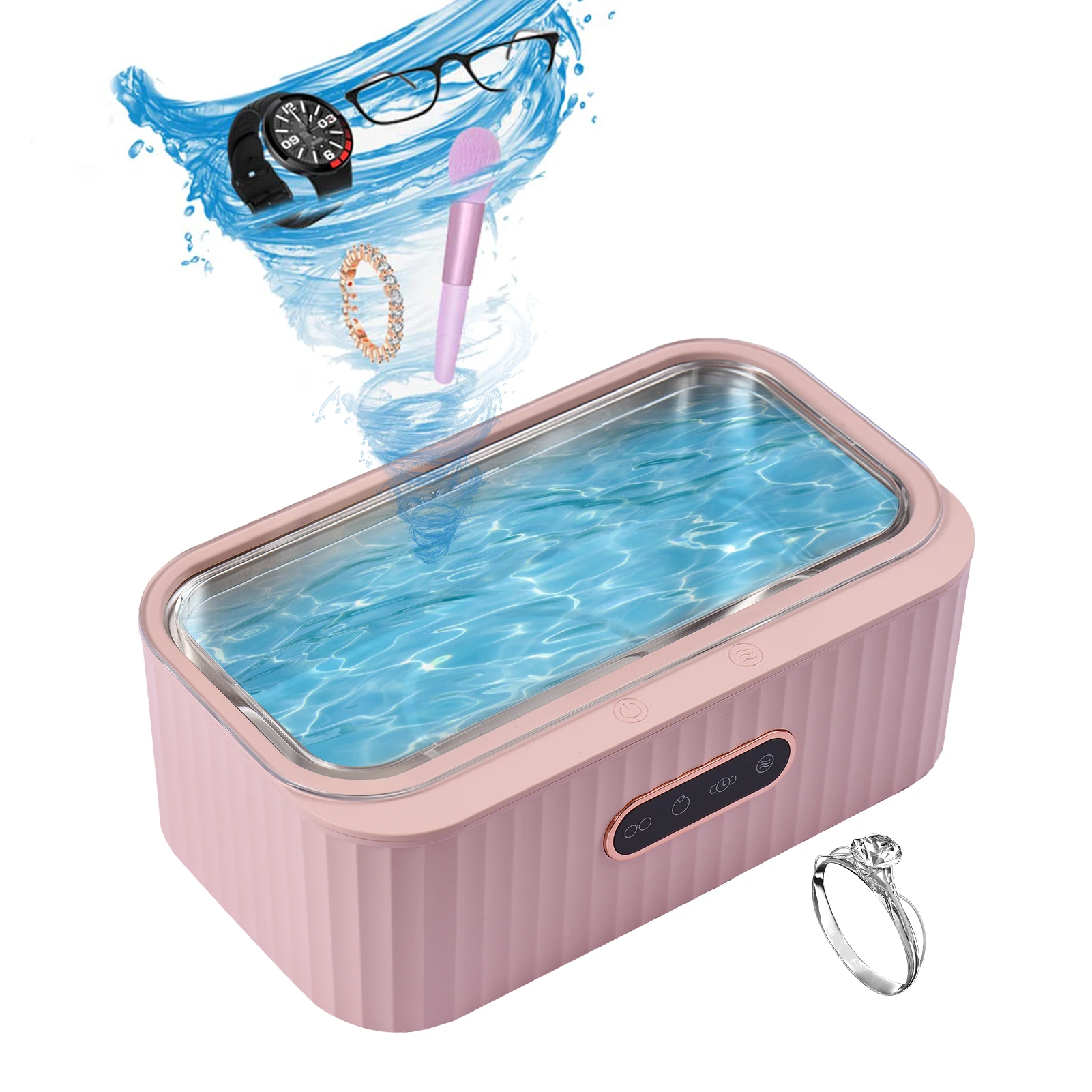 Ultrasonic Cleaner Washer USB Rechargeable Mini Cleaning Machine Portable  Office Home Travel Jewelry Glasses Watch Cleaner 300ML - AliExpress