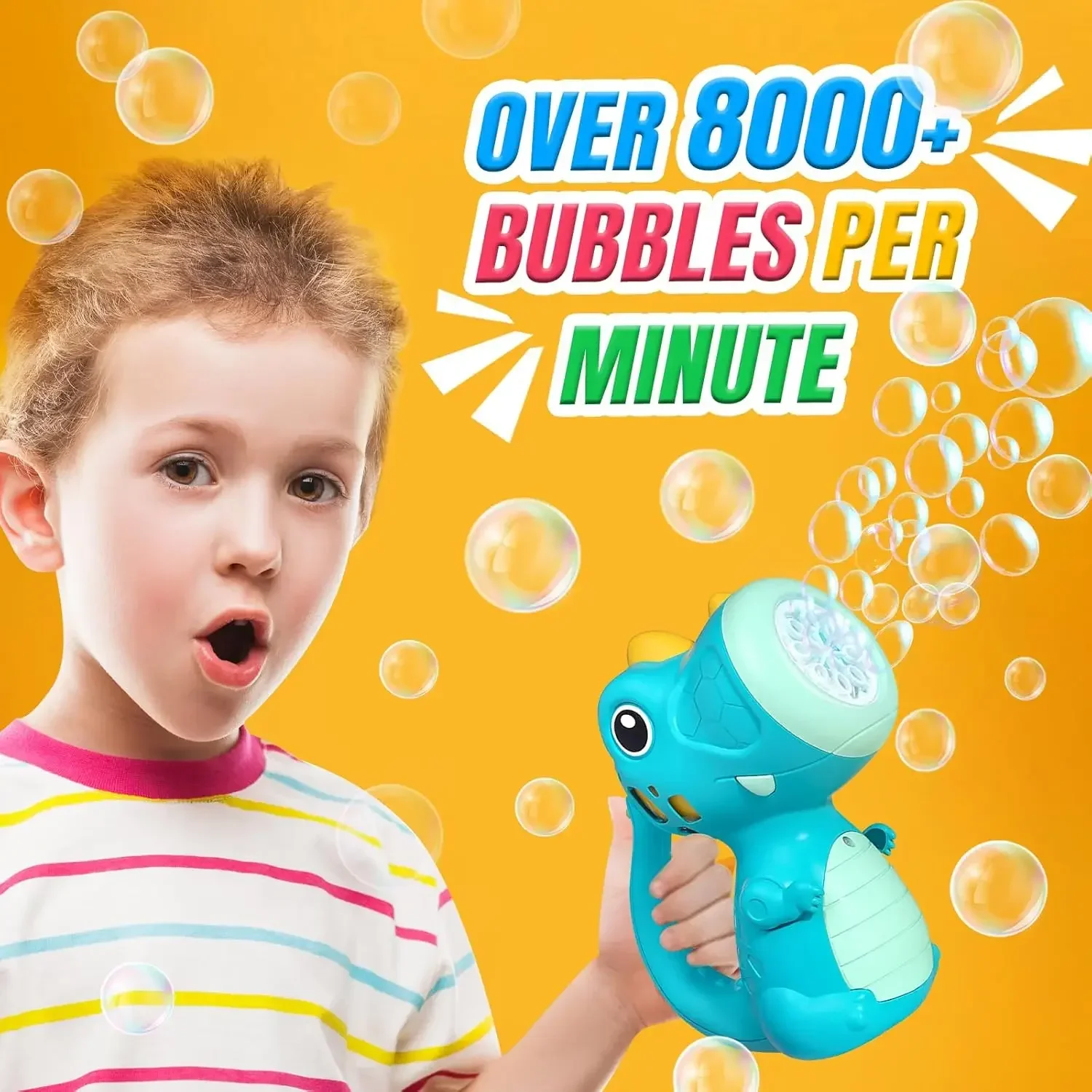 Dinosaur Bubble Handheld Bubble Machine Electric Bubble Gun Automatic Soap Blower Outdoor Wedding Party Toy for Kids Gift