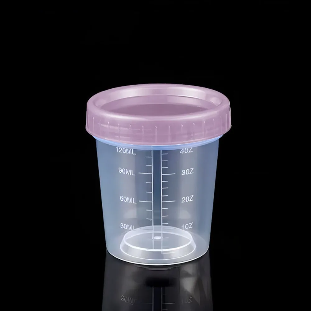 120ml Measuring Cup Transparent Graduated Plastic Packaging Cup Salad Dressing Container Small Containers with Lids