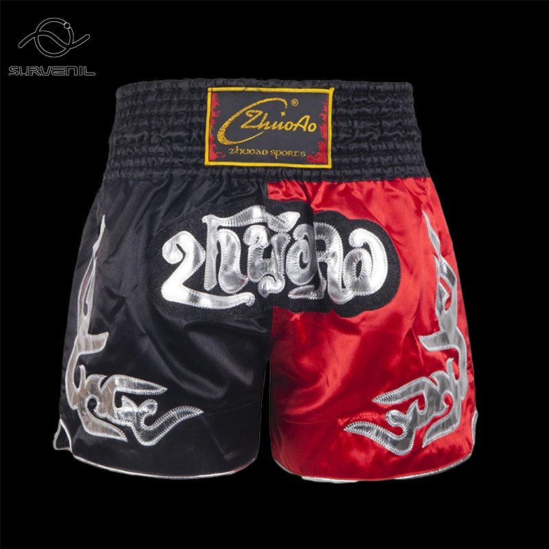 Muay Thai Shorts Man Embroidery Kick Boxing for Women Child Retro Grappling Thaiboxing Cage Fighting Training mma shorts