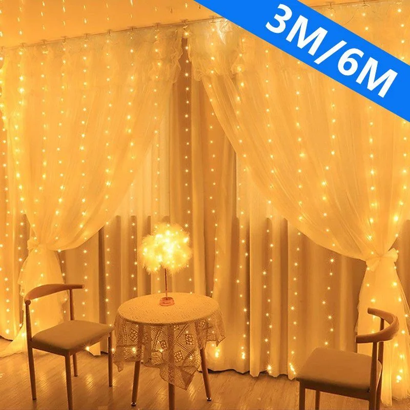 

Led Icicle Curtain String Lights Fairy Christmas Lights Garland For Christmas New Year Wedding Home Room Patio Party Decoration