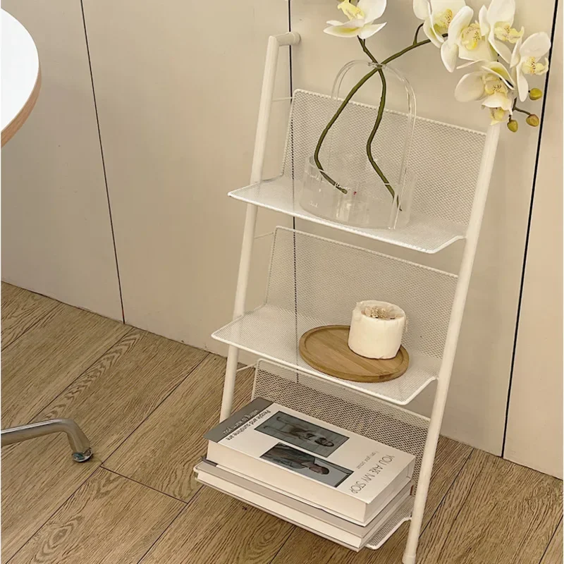 Ins Middle Ancient Bookshelf: Floor Clothing Store Magazine Display Rack Wall-mounted Multi-layer Bed Storage Organizer