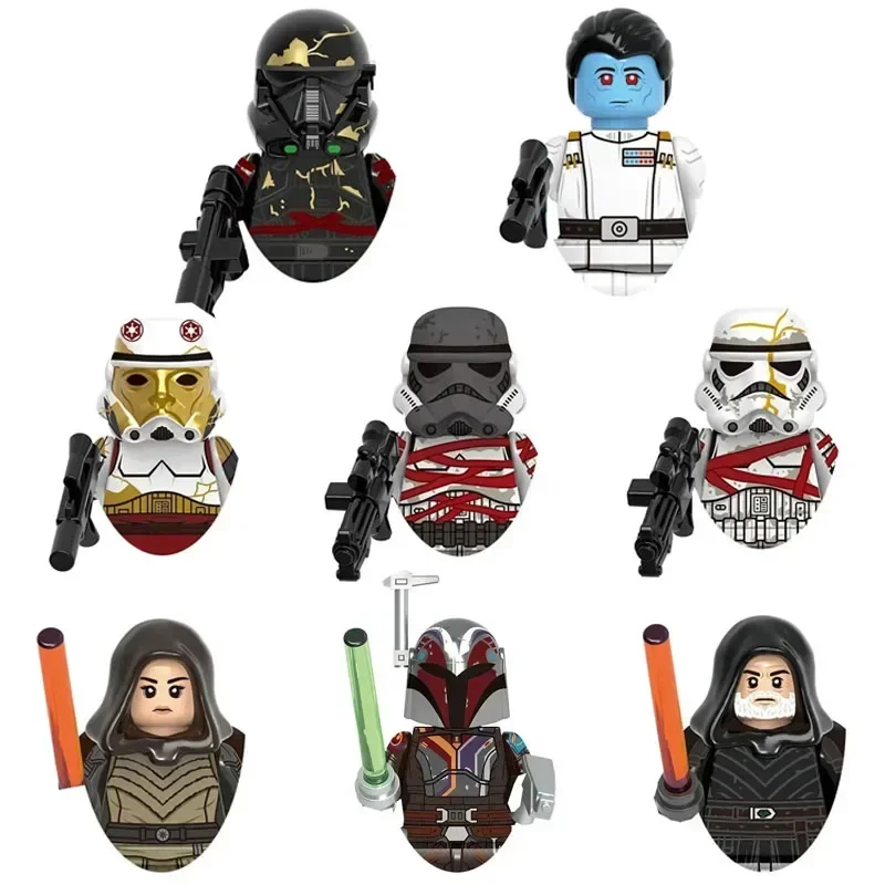 

G0161 Hot Toys Star Wars Clone Mini Robot Figure Toy Bricks Assembling Doll Building Blocks Boy Birthday Present