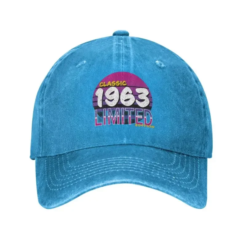 

Custom Cotton Classic 1963 Limited Edition Baseball Cap Women Men Breathable 60 Years Old Gifts 60th Birthday Dad Hat Sports