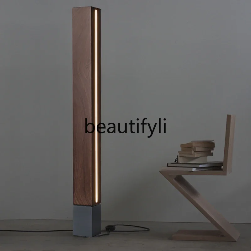 Medieval Wood Grain Minimalist Floor Lamp