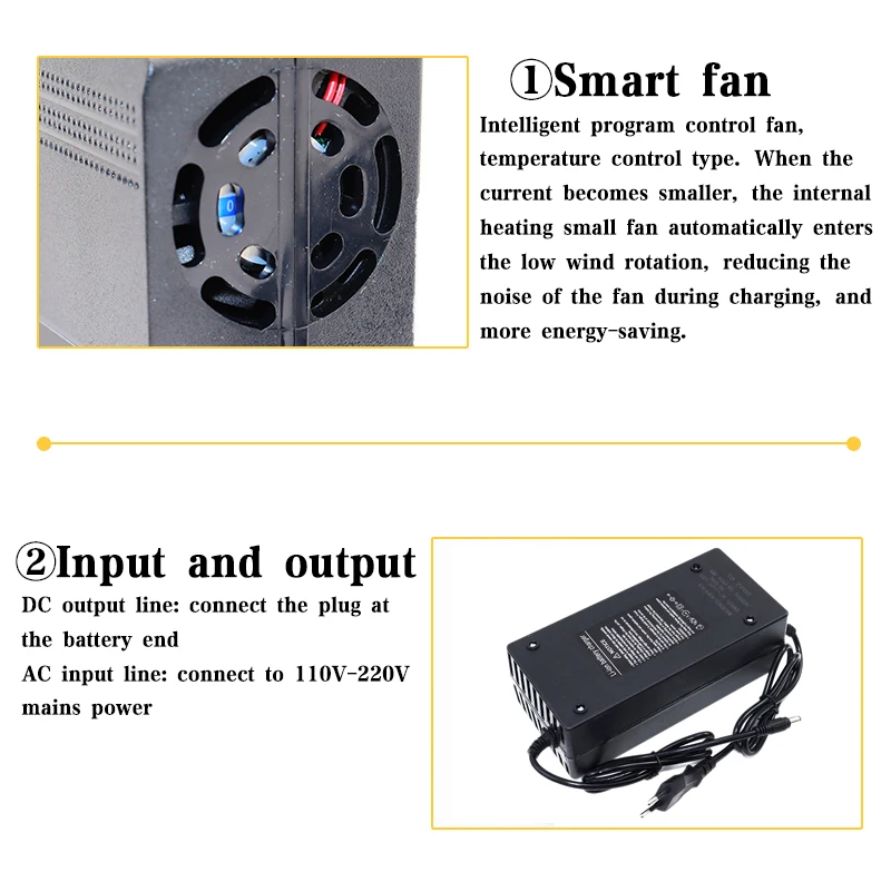 Pro Series 54.6V 5A fast lithium battery charger optimized for 13S 48V electric bike battery packs