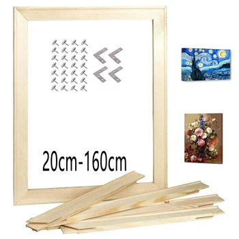 Kit Cornice in Legno Massello per Tele, Barre Telaio Fai-da-te per Stampe su Tela, Pittura a Diamante, Arte Murale in Legno, Decorazioni per la Casa e la Galleria