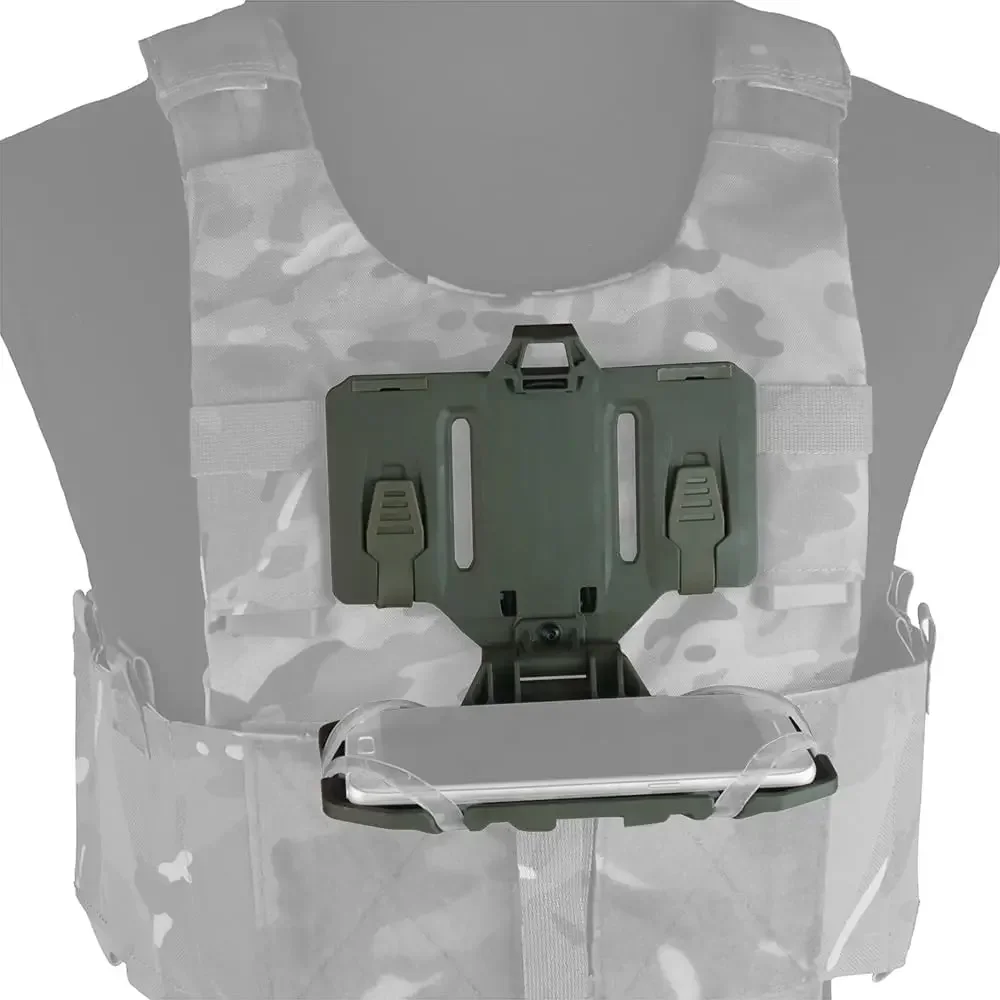 Tactical MOLLE Folding Navigation Board Tactical Airsoft Hunting Vest Chest Mobile Phone Holder Map Admin Panel iPhone Pouch