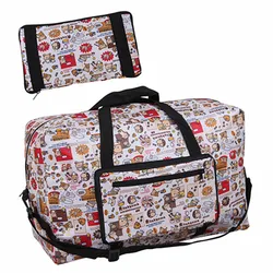 New Cute Anime Rilakkuma Bear Children Big Waterproof Nylon Fold Travel Bags Luggage Kids Messenger Bag Duffle Bags For Women