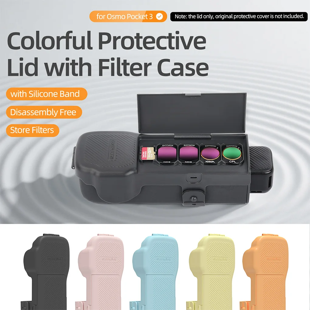 For DJI Osmo Pocket 3 Camera Accessories Protective Cover For DJI Pocket 3 Camera with Magnetic Flip-top Filter Storage Case