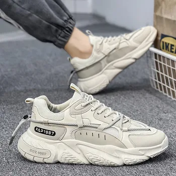 New Summer Mens Sports Running Shoes Casual Versatility Breathable Heightened Sneakers Comfortable Lace-up Shoes Tenis Masculino 1