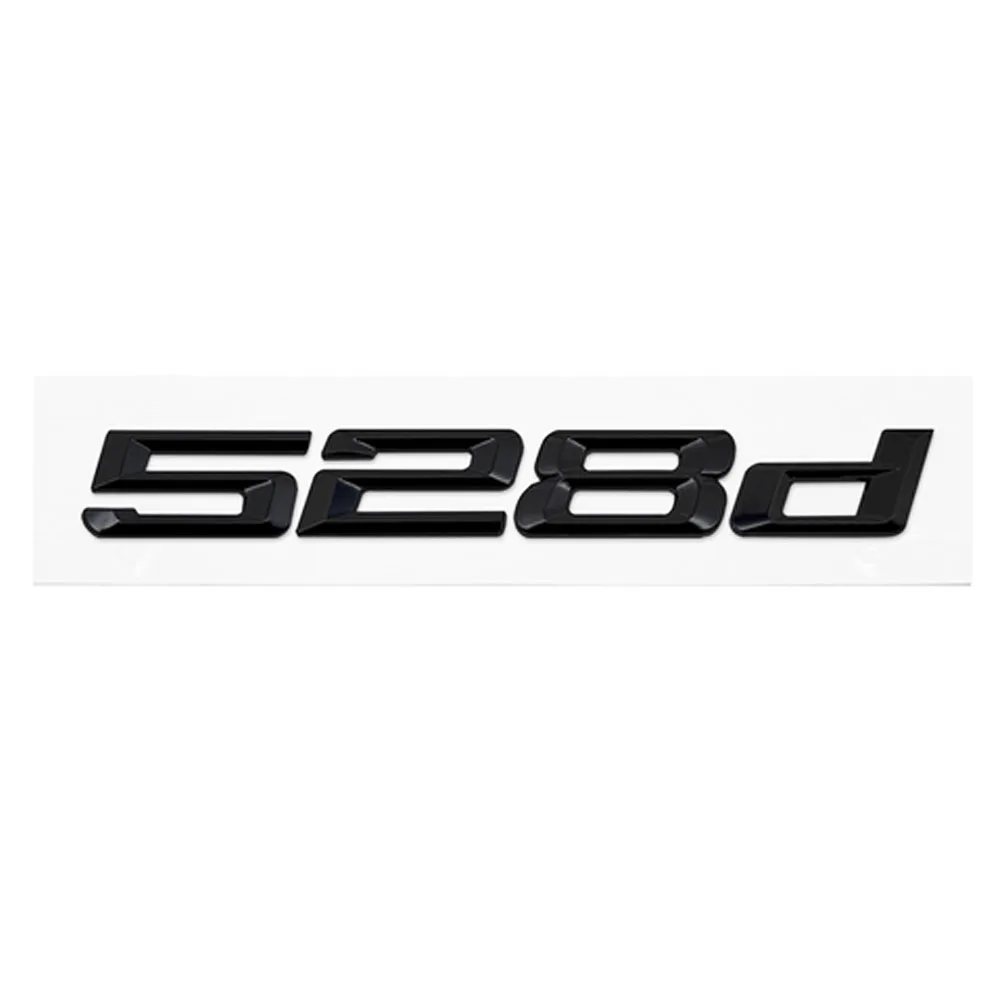Per Bmw Serie 5 528D Emblema Del Bagagliaio Posteriore Dell'Auto 528D Logo Lettering Sticker Nero Lucido Nuovo