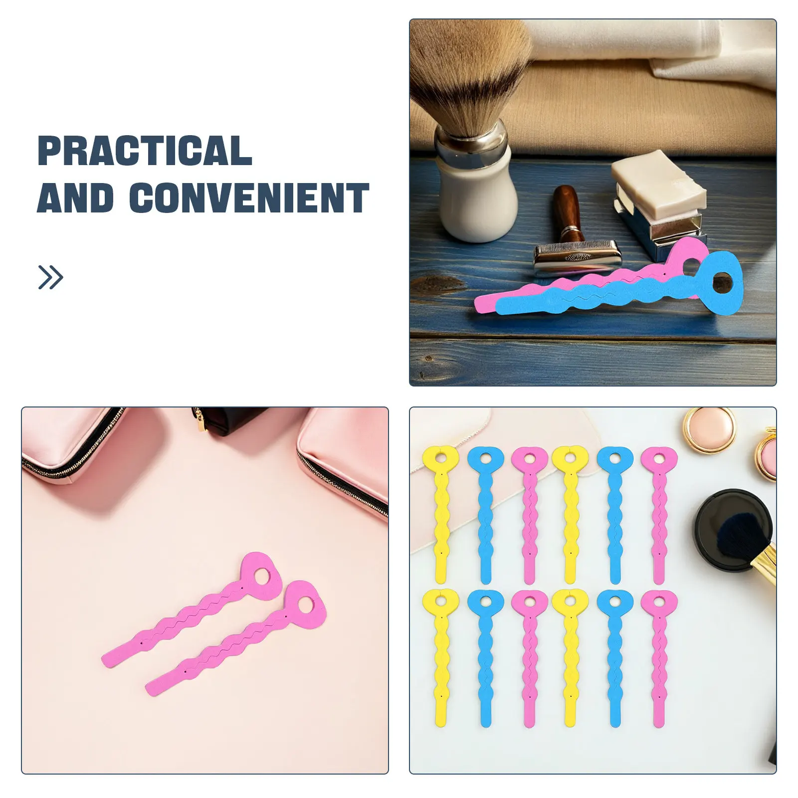 24Pcs 스폰지 컬 스틱 슬리핑 헤어 롤러 안전한 DIY 헤어 컬러 스틱 패션을위한 휴대용 경량 미용 도구