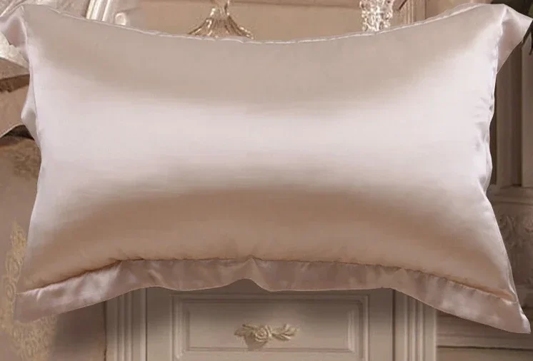 2pcs Silk Pillowcase Camel White Black Silk Satin Pillow Case Multiple Colors 5