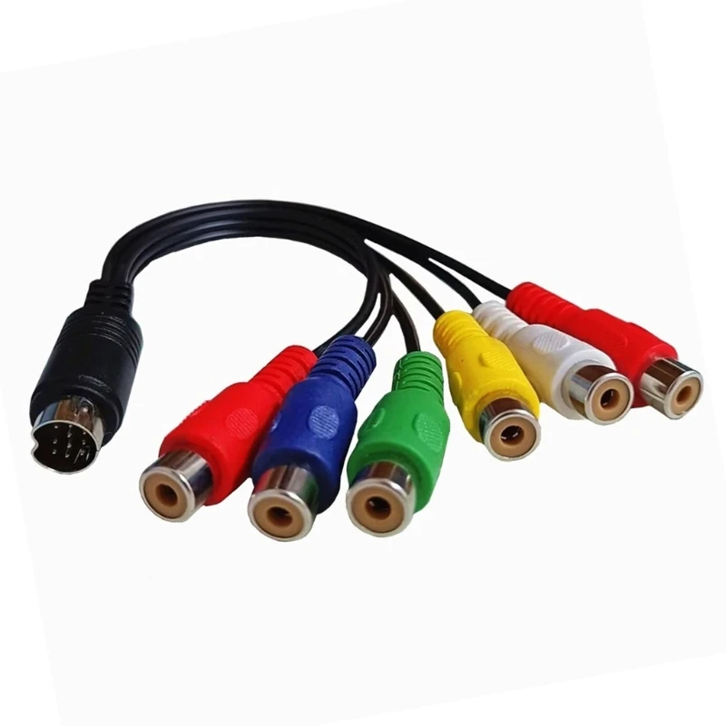 

Cable 10 Pin S-Video to 6RCA Female Adapter Composite Cable for Laptop