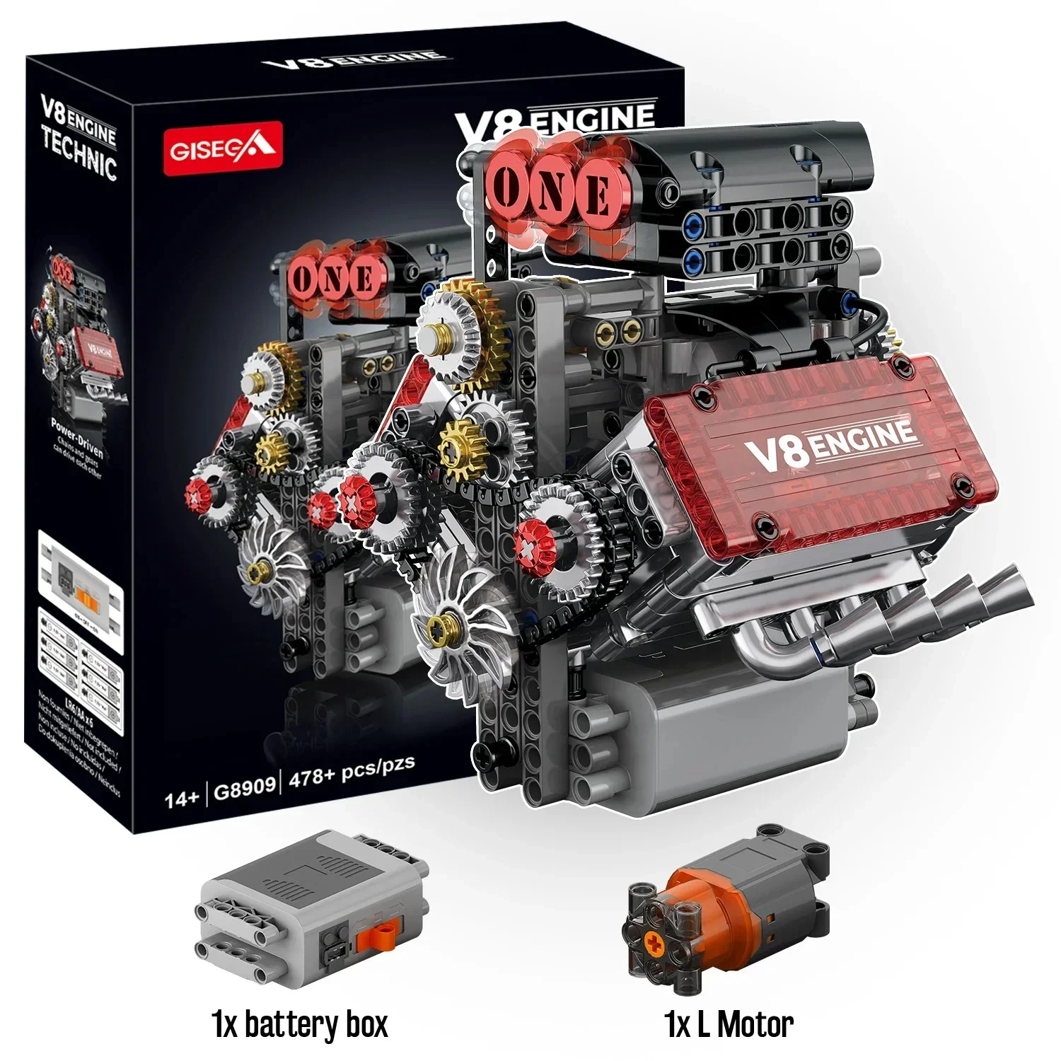 V8 Engine Building Block Kit 1