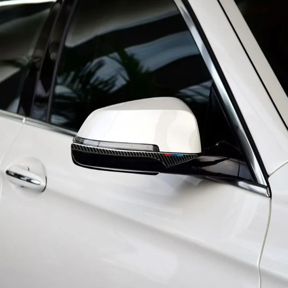 

2Pcs Carbon Fiber Rearview Mirror Anti-collision Strip Is Suitable for BMW E60/F10/F07/F01/5 Series GT Car Interior Accessories