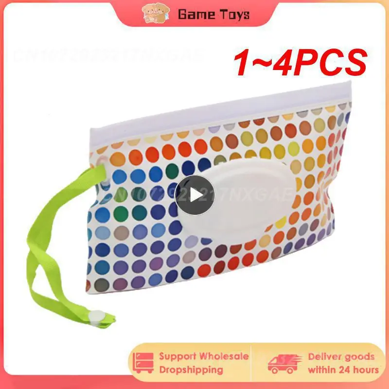

1~4PCS Portable Baby Wet Wipes Bag Tissue Box Container Eco-friendly Reusable Wipes Storage Clamshell Baby Cleaning Wipes Box
