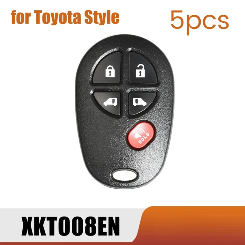 

Xhorse XKTO08EN Universal Wire Remote Key Fob 5 Button For Toyota Style For VVDI Key Tool 5Pcs/Lot