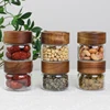 Coffee Beans Storage Container Glass Tube With Wood Tool Bottled Tubes Grain Storage Wooden Sealed Canisters Barista Tool Gift 5