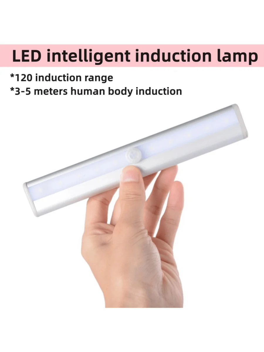 Motion Sensor LED Lights Under Cabinet Closet Lights Night Light Portable Stick-on Lamp Warm White Light