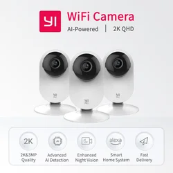 Advanced 3 - Piece Smart Wi - Fi Home Camera System with Night Vision - 3pcs